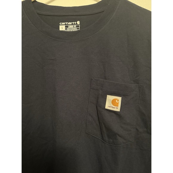 Carhartt Men'S K87-NVY Large Short Sleeve T-Shirt - Navy - Picture 2 of 2